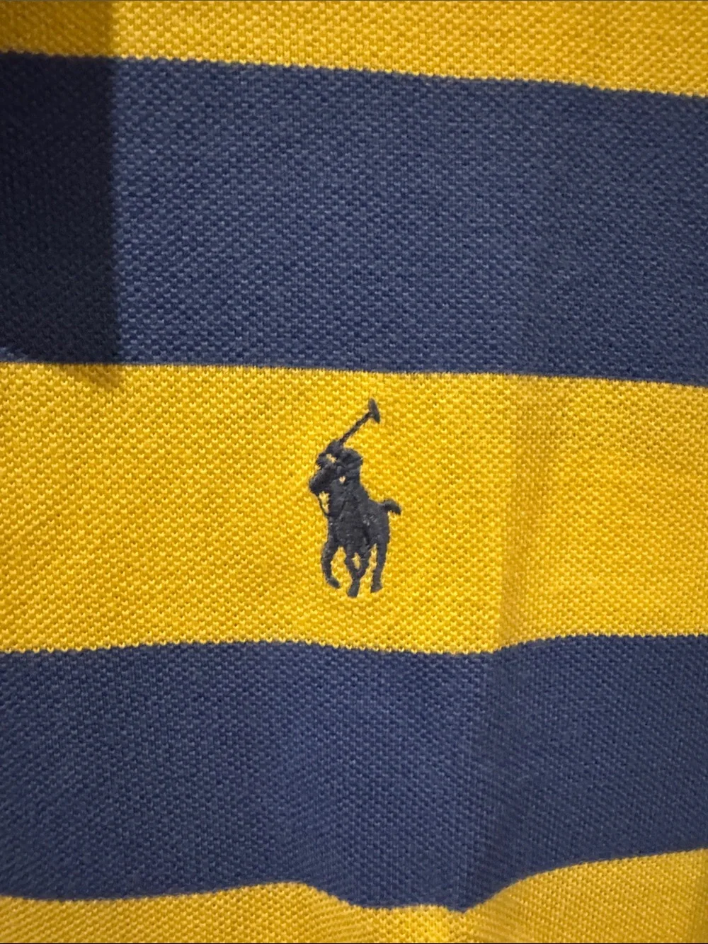 Polo by Ralph Lauren Blue & Yellow Horizontal Stripe Polo